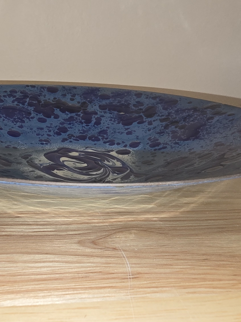 Blue Decorative Glass Wall Art Plate - Unbranded - Picture 2 of 8